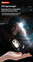Lampe LED rechargeable super lumineuse haute intensité, étanche IP65, multifonctionnelle, faisceau réglable, portable, pour camping et pêche en extérieur