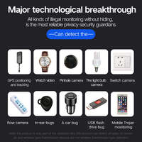 Détecteur de caméra portable avec batterie de 25 heures, design stylo, scanner RF anti-espion, détecteur de micro-émetteurs GSM cachés