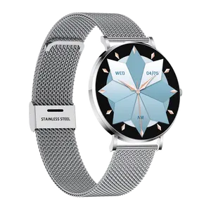 DW01 AMOLED Hd Round Touch Screen Display Smartwatch Men Women Waterproof Stainless Steel Fashion Smart Watch