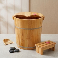 Seau en bois pour bain de pieds en gros