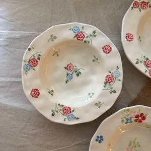 Assiette à soupe ronde en porcelaine de 8 pouces et bol à pâtes italiennes Assiette à soupe en céramique peinte à la main à larges bords - Product Image 6