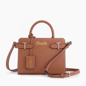 2024 High Quality Customize Handbags Women High End <strong>Italy</strong> Genuine <strong>Leather</strong> Tote Bag Plain Pocketbook Logo Luxury Ladies Handbag - Product Image 1