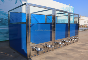 Paslanmaz çelik 304 Kennels yükseltilmiş köpek kulübesi cam kapi - Product Image 2