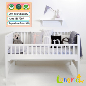 Nuovi arrivi comodino in legno massello bianco culla per bambini <span class=keywords><strong>lettino</strong></span> culla per bambini culla in legno culla letto - Product Image 2