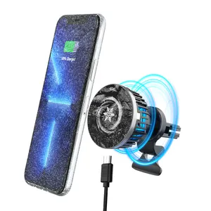 All in one Mobile Car Charger Multi Function Sensor Smart Magnetic Wireless Car Charger for Iphone 12 14 13 2023