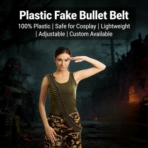 Cintura di Proiettili Finti da Cowboy per Halloween, 60 Pollici, Bandoliera Militare, Accessorio per Cosplay - Product Image 6