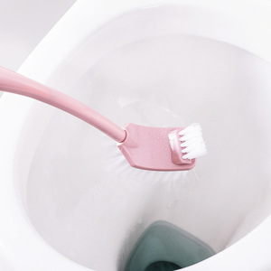 Household toilet <b>brush</b>, wall-mounted, <b>long</b>-<b>handled</b>, soft-bristled, double-sided, curved, double-sided cleaning <b>brush</b> - Product Image 4