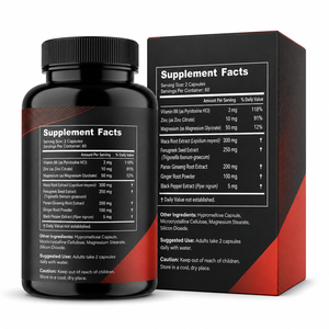 Compléments alimentaires pour la musculation, capsules à base de plantes, extrait de racine de ginseng rouge coréen et d'ashwagandha, booster d'énergie, OEM pour hommes - Product Image 6