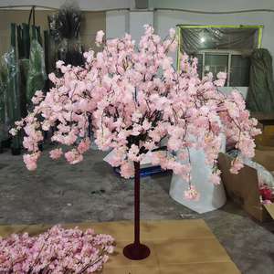 En gros, Arbre de cerisier artificiel Sakura pleureur rose et blanc pour intérieur, 3ft, 4ft, 5ft, 6ft, 7ft, 8ft, 10ft, Centre de table pour mariage - Product Image 3