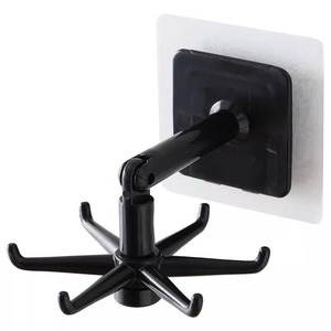 Rotating Six-Claw Hook Wall-Mounted Non-Perforated <b>Kitchen</b> Utensil <b>Storage</b> <b>Rack</b> for Spoon and Spatula - Product Image 5