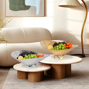 Dropshipping Shopify Nordic, bol à fruits en acier inoxydable 304, centre de table décoratif, plateau de service, cuisine à domicile - Product Image 6