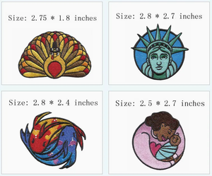 ホワイトスピリット2.5 \ "広い刺繍パッチHallowmasスタイルのアイアンオンファブリック素材フェルト - Product Image 4