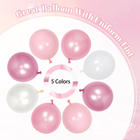 Kit de décoration de ballons roses pour anniversaire, ensemble de ballons écologiques pour les décorations de fête d'anniversaire des filles, la Saint-Valentin et Halloween