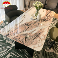 Dalle de marbre rose du Portugal polie, découpée sur mesure, pour cuisine moderne, salle de bain, villa, îlot de salle à manger, table de salle à manger, vente en gros
