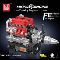 Kit mécanique de modèle de moteur de voiture, ensemble de blocs de construction en plastique ABS, jouet de construction unisexe, à partir de 14 ans