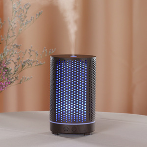 JCSY Wood Grain Aroma Diffuser 180Ml With Dot Hollow Design For Home Office Use - Product Image 4