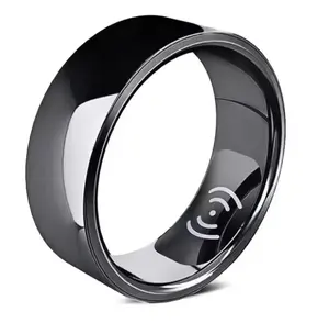 Produk terbaru diskon besar tahan air IP68 cincin olahraga hitam SR200 cincin pintar dengan monitor tidur pelacak Kebugaran & monitor detak jantung