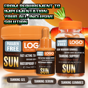 FATAZEN meilleure qualité Logo personnalisé auto-bronzant végétalien <span class=keywords><strong>carotène</strong></span> ensoleillé lueur absorbant rapidement OEM/ODM produits de beauté bronzants - Product Image 2