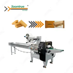 multi-function automatic food snacks flow packing machine for wafer