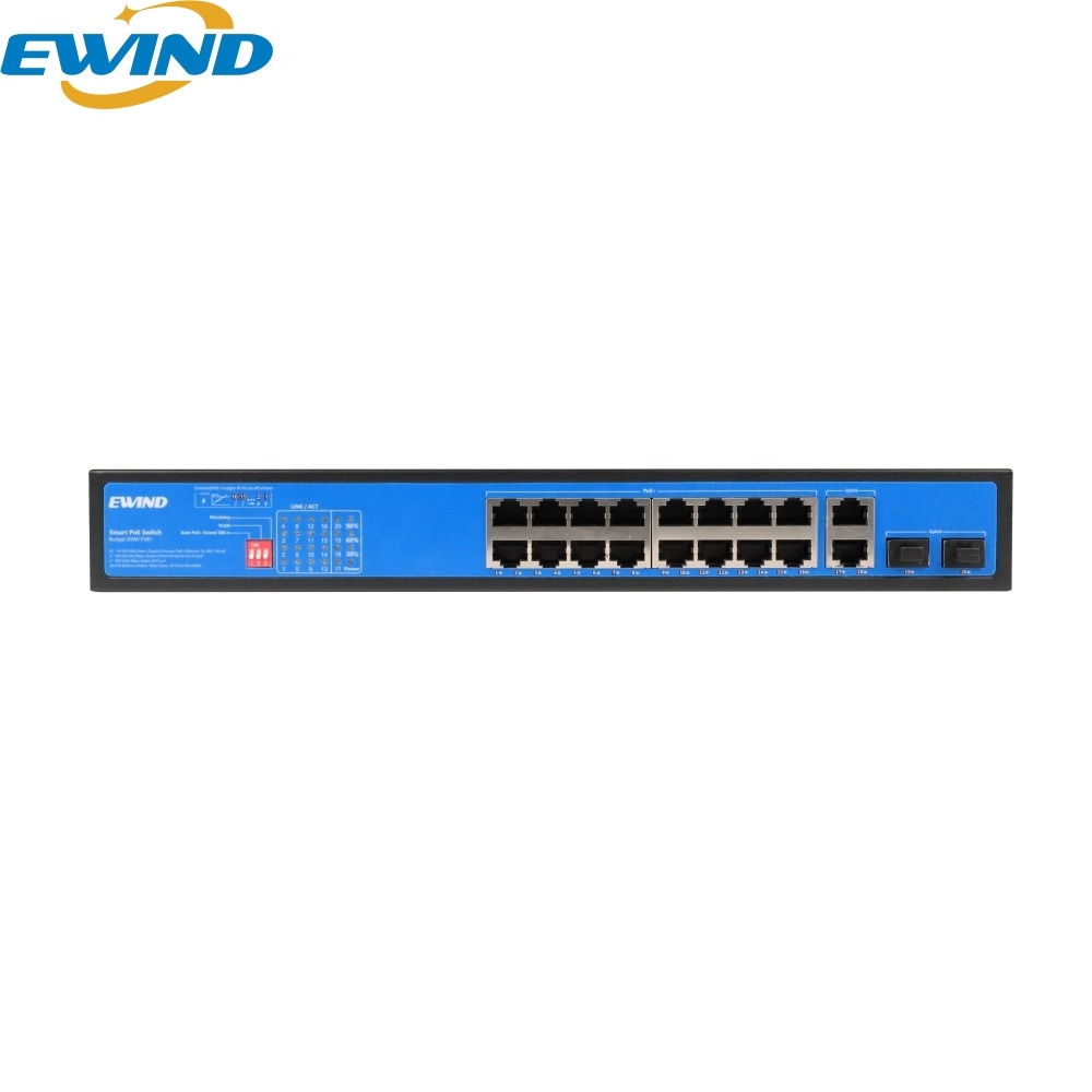 Высокое качество 40 Гбит/с PoE коммутатор Gigabit 2 RJ45 порт uplink 1*10/100/1000 м гигабитный 16-портовый коммутатор питания через ethernet