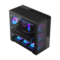 Top Manufactures Factory Wholesale OEM Mid Tower Quiet ATX Computer Gaming Case Dual Chamber PC Case Cabinet with Tempered Glass