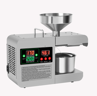 Machine à huile miniature en acier inoxydable X8S, presse à froid, huile d'avocat, de ricin, de noix de coco, de lin, d'arachide, de tournesol, d'olive pour un usage domestique
