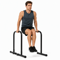 Station de dips réglable en acier robuste, capacité 400 LBS, équipement stable pour entraînement de la partie supérieure du corps à domicile et en salle de sport