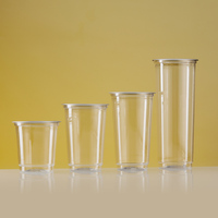 Canette en plastique PET transparente 380ml 500ml 600ml 1020ml pour boissons gazeuses et jus, avec anneau d'ouverture facile