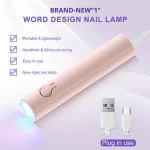 Mini lampe UV LED pour ongles, portable, électrique, rechargeable par USB, logo personnalisé, en plastique, pour manucure, séchage de vernis gel, outil de séchage pour salon - Product Image 6