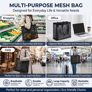 Fashion <strong>Large</strong> Capacity Transparent Mesh <strong>Beach</strong> <strong>Bag</strong> Waterproof Insulated Women's Summer Outdoor Swimming <strong>Bag</strong> Recyclable Washable - Product Image 4
