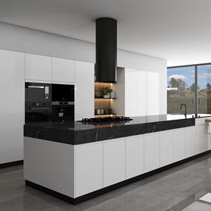 Gabinetes de Cocina de Madera de Diseño Elegante de 72 Horas, Gabinete de Cocina de Madera Contrachapada y MDF, Isla de Cocina, Gabinete de Almacenamiento de Aglomerado para Apartamento - Product Image 1