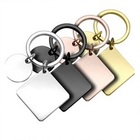 Porte-clés personnalisé gravé avec photo et date, en acier inoxydable rectangulaire de luxe, léger et tendance, pour la Saint-Valentin