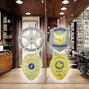 Özel nakış güvenlik rozeti Crest 3D tasarım amblem rozeti Metal galvanik döküm kalıp kesme baskı özelleştirilmiş şekli - Product Image 3