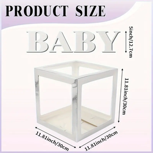 Vendita calda palloncino scatola trasparente palloncino scatola decorazione di nozze decorazione di sfondo scatola Prop per proposta di matrimonio - Product Image 6