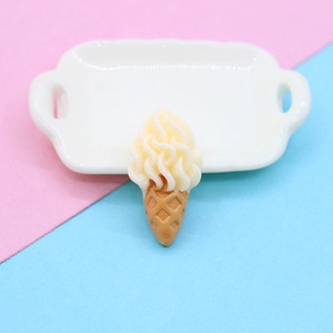 Cabujón de resina de simulación de helado con base plana para manualidades de resina DIY, accesorios para la fabricación de joyas y dijes para carcasas de teléfono - Product Image 5