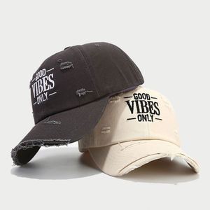 Spring New Ripped Soft Top Baseball <b>Hat</b> Embroidery Retro Duck Tongue Women's Trend Sun protection Custom Cap <b>Hat</b> - Product Image 3