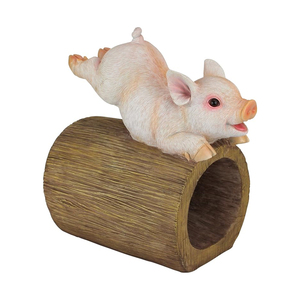 WeiVista Folk Art <span class=keywords><strong>Extension</strong></span> de gouttière en résine pour cochon Fait à la main Peint à la main Rallonge de gouttière décorative pour animaux de jardin - Product Image 2