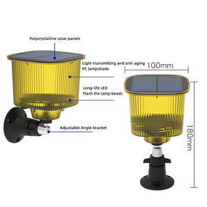 Wholesale Price Waterproof <b>Solar</b> Alarm <b>Light</b> 8 LEDs 3.7V 1200mAh Animal Repeller <b>for</b> <b>Garden</b> Farmland Use - Product Image 5