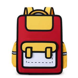 Hot Selling große Kapazität wasserdichte Multi-Pocket Oxford Schult asche Custom ized Fashion 2D Zeichnung Anime Comic Cartoon Rucksack - Product Image 3