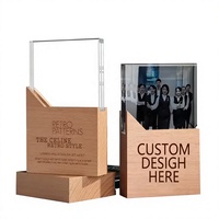 Trophée en bois HDW Creative Color Printing pour les excellents employés de l'entreprise, médaille en bois, trophée en cristal pour cadeau