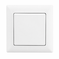 Interrupteur à bascule grand format 1 voie 1 gang pour murs résidentiels, commande électrique moderne blanche encastrée