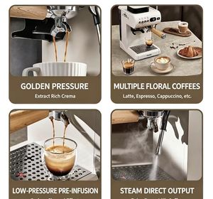 Achetez des machines à café automatiques italiennes de marques réputées, Cafetera Express, machine à expresso et cappuccino professionnelle avec moulin intégré - Product Image 4