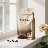 Sachet d'emballage plastique à fond plat personnalisé pour café et aliments secs, sachet refermable à haute barrière en aluminium