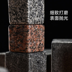Natural Black Granite Bookends Square 1000g High Hardness Decorative Stones For Books And Display - Product Image 2