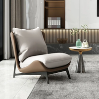 Fauteuil à dossier incurvé en velours doré rembourré doux Salon Moderne Accent Chambre à coucher Chaise