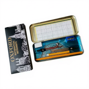School 10pcs <strong>Math</strong> Geometry Set Metal Tin Box Mathematical Set <strong>Math</strong> Set - Product Image 5