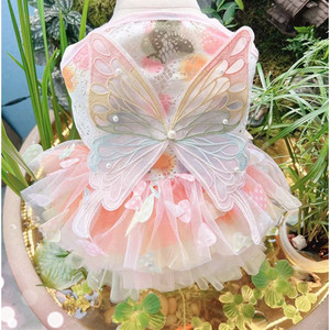 <b>Princess</b> Tutu Dog Dress Rainbow Butterfly Summer Lightweight Pet <b>Clothes</b> for Dogs - Product Image 3
