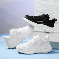 Sepatu Atletik Putih Anak Unisex Grosir, Sepatu Kasual Berbahan Mesh Bernapas untuk Anak Laki-laki dan Perempuan, Sneakers Anak Modis Musim Panas