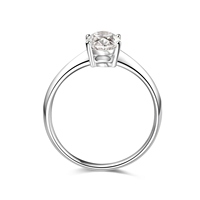 Bague de fiançailles en or blanc CA 1-5 carats pour femme, bague en diamant IGI, or 1k 9k 18k pour mariage, fiançailles, cadeau, fête