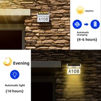 Lampe murale extérieure DIY à combinaison libre, étanche IP65, à LED solaire, pour enseigne d'adresse de maison, éclairage décoratif